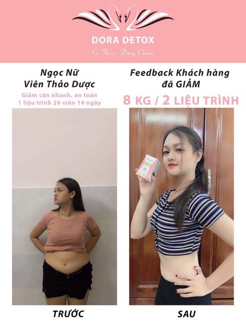 [CHÍNH HÃNG] DORA DETOX VIP không Tặng kem tan mỡ