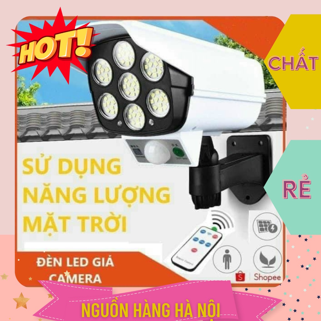 Đèn Led Năng Lượng Mặt Trời Kiểu Dáng Camera Tự Động Bật Tắt Chống Trộm Có Điều Khiển