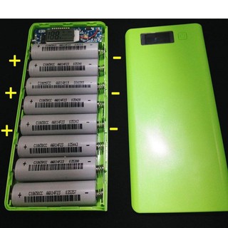 Box sạc dự phòng 8 cell LCD chưa pin