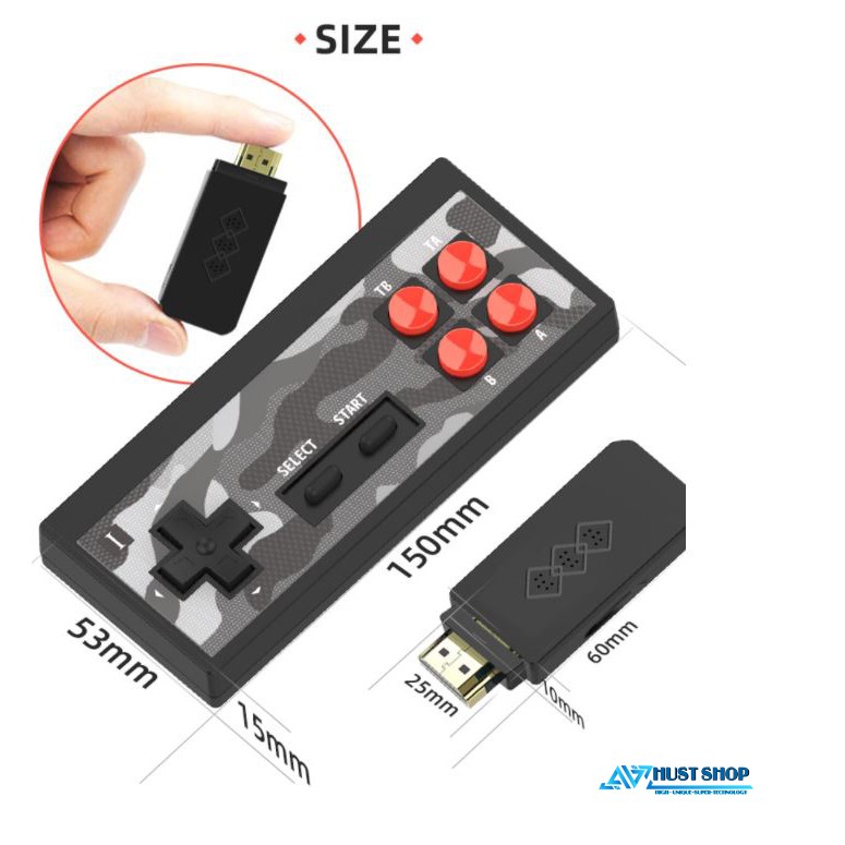 Máy Chơi Game 4 Nút Không Dây Y2S HD PLUS Tích Hợp 1700+ Games Cổ Điển Kết Nối HDMI 4K Hỗ Trợ Tải Game + Save Games