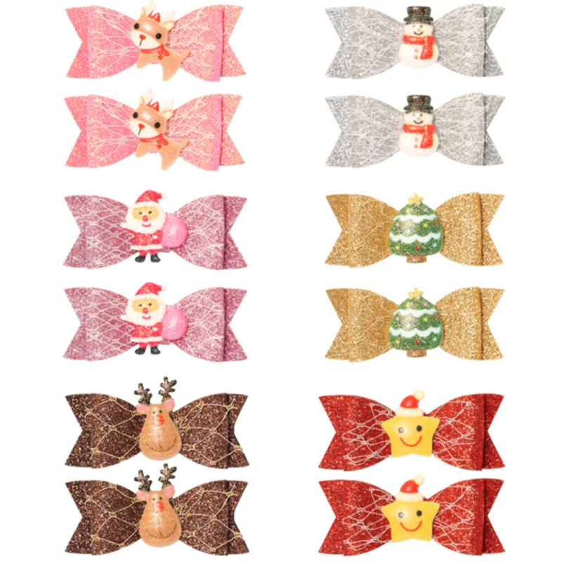 Kẹp Tóc Hình Giáng Sinh Lấp Lánh Dễ Thương