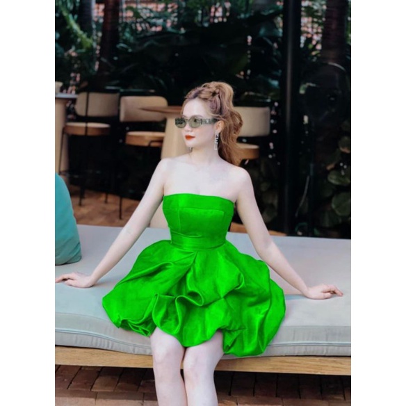 Đầm váy hotgirl dự tiệc cúp ngực xoè bồng dún tầng