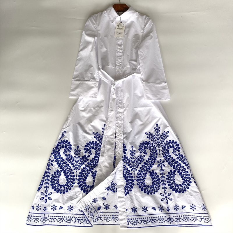 Váy sơ mi thắt eo ZR 2 màu