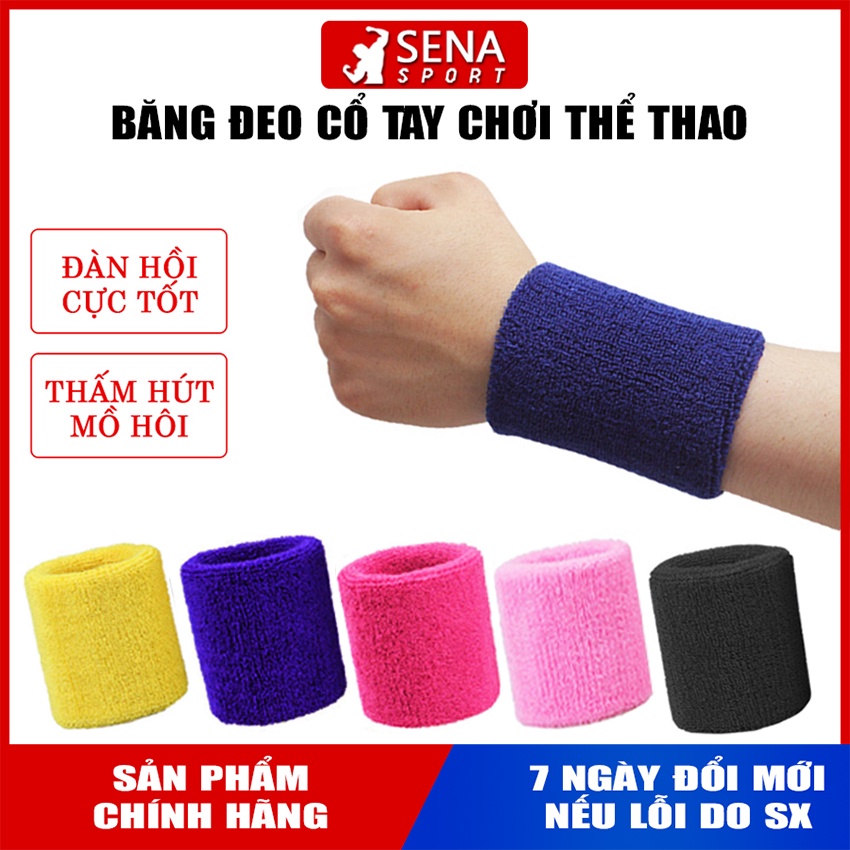 Băng Cổ tay Thấm Hút Mồ Hôi ⭐️FREE SHIP⭐️ Bảo Vệ Cổ Tay Hỗ Trợ Tập Thể Thao (1 Chiếc)