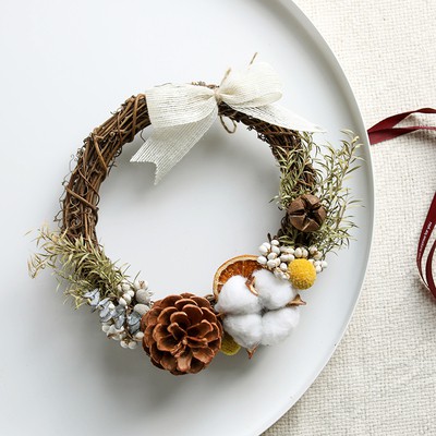Vòng Hoa Khô Handmade Trang Trí Treo Tường, Treo Cửa