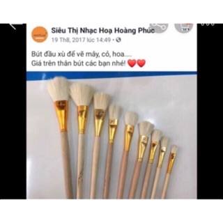 Bút lông thỏ xù vẽ mây, cây, cỏ các size