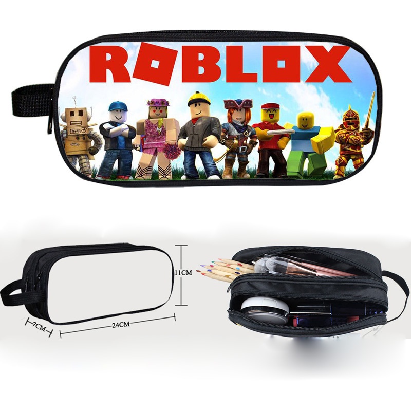 Minecraft ROBLOX Túi Đựng Bút Chì 24 * 11 * 7cm 2 Ngăn Tiện Lợi Ốp