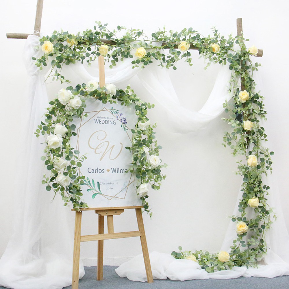 Cây dây leo hoa nhaân tạo trang trí nhà ở tươi mát dễ thương 5.9ft