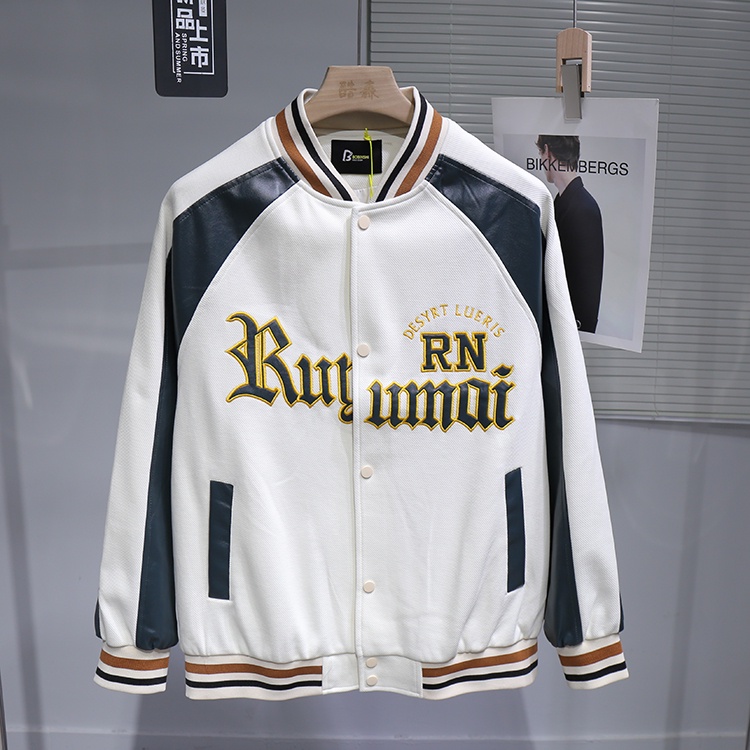 Áo khoác bomber thêu,áo bomber varsity chất dạ tay da thêu full cực hot cho nam nữ (Có ảnh thật)
