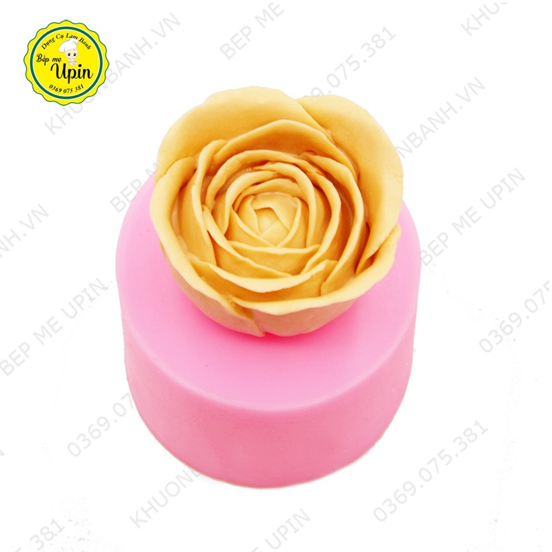 Khuôn silicon hoa hồng thái 6cm mã T6