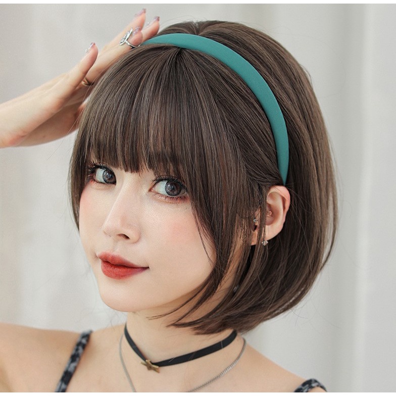 Bộ Tóc Giả Nguyên Đầu Nữ Thẳng Ngắn 31cm Hàn Quốc NAMI HAIR D124