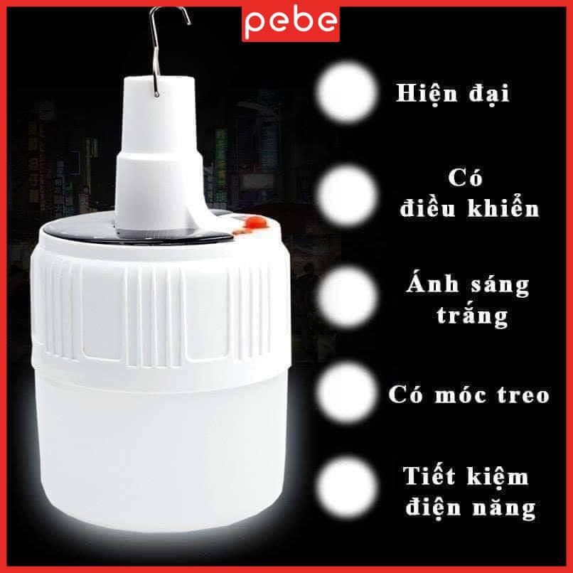 Đèn led tích điện năng lượng mặt trời siêu sáng có điều khiển từ xa công suất 100w 5 chế độ sáng- có cả sạc điện