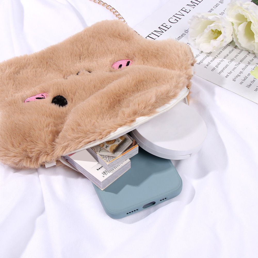 Túi đeo chéo lông nhung mihan1 hình ngôi sao nhiều màu sắc dễ thương cho bé