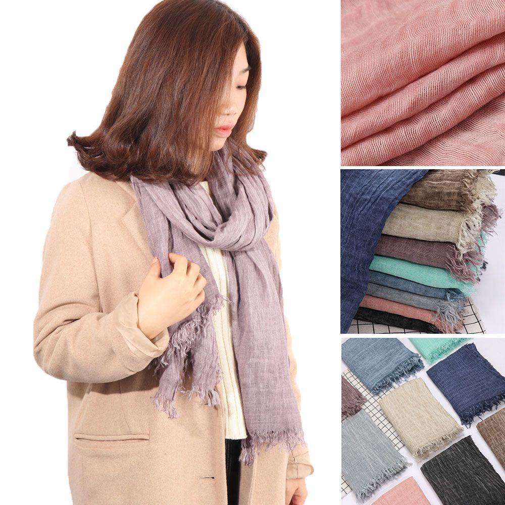 Khăn Choàng Cổ Màu Trơn Ấm Áp Thời Trang Dành Cho Nữ