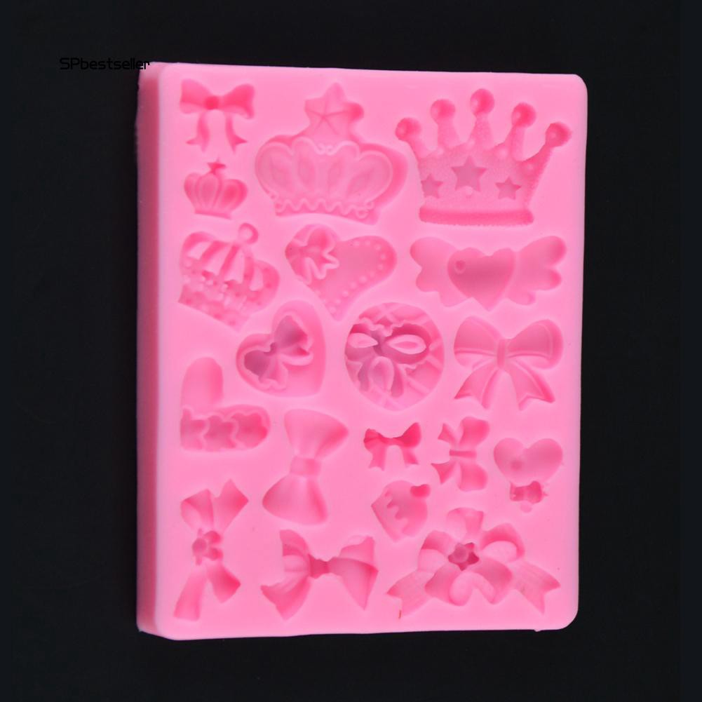 Khuôn làm bánh kẹo hình vương miện 3D bằng silicon