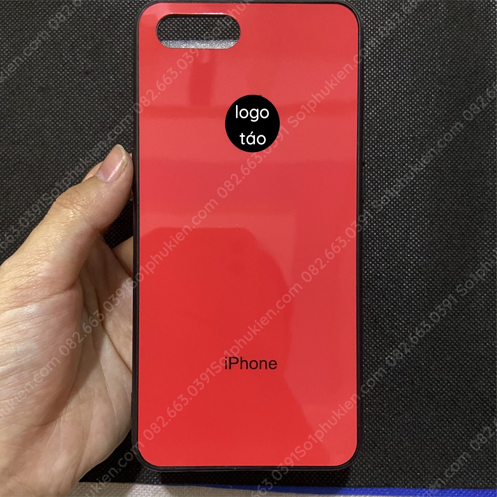 Ốp lưng kiểu i.p.h.o.n.e cho Oppo A3S / A5S mặt lưng bóng ép kính nâno