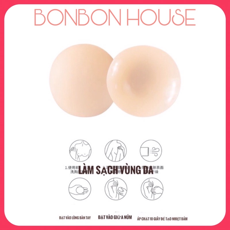 Miếng Dán Ngực Silicon Tự Thân Không Keo, Dán Ngực Chân Không Tàng Hình