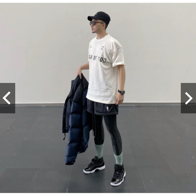 Áo thun tay lỡ Fear of God x NBA, áo phông N i ke FOG, áo thun unisex