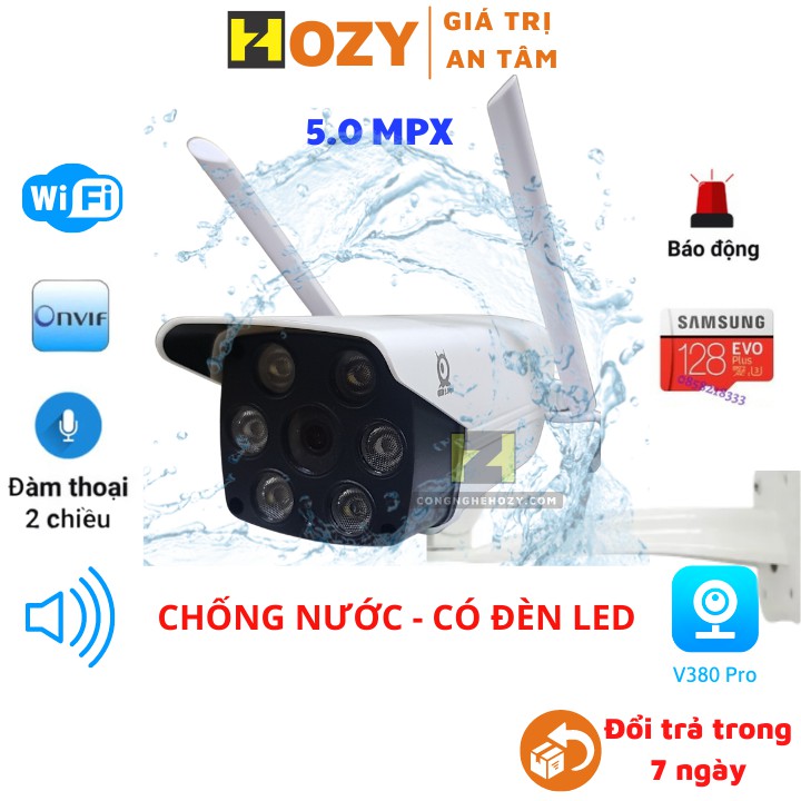 Camera V380 PRO 5.0Mpx V008HD 2560×1440p siêu nét chống nước đêm có màu chính hãng | BigBuy360 - bigbuy360.vn