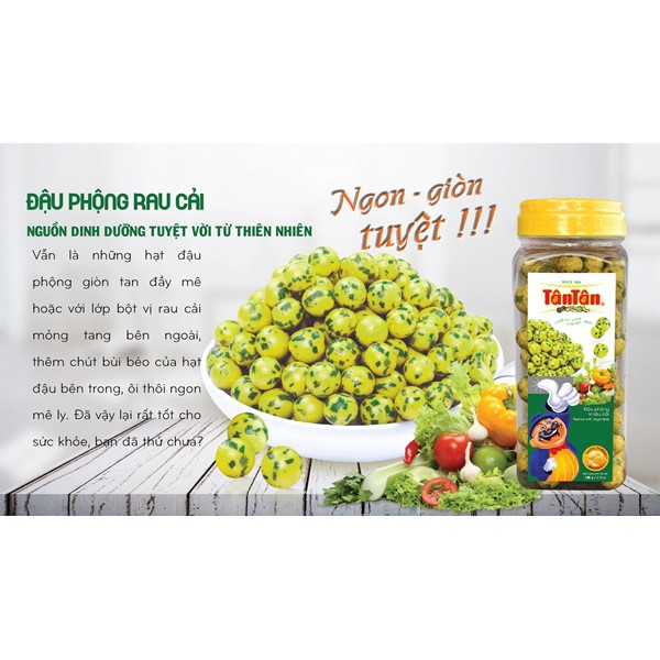 Đậu phộng vị rau cải Tân Tân 190gr