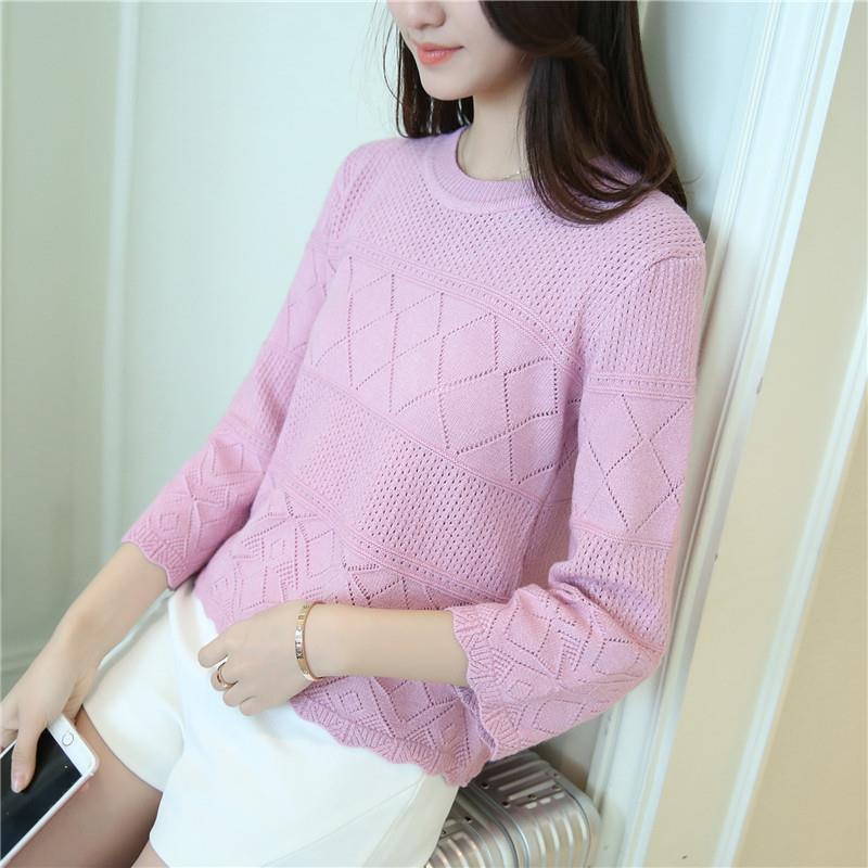 Áo Sweater Dệt Kim Dáng Rộng Phong Cách Hàn Quốc Thời Trang Mùa Thu