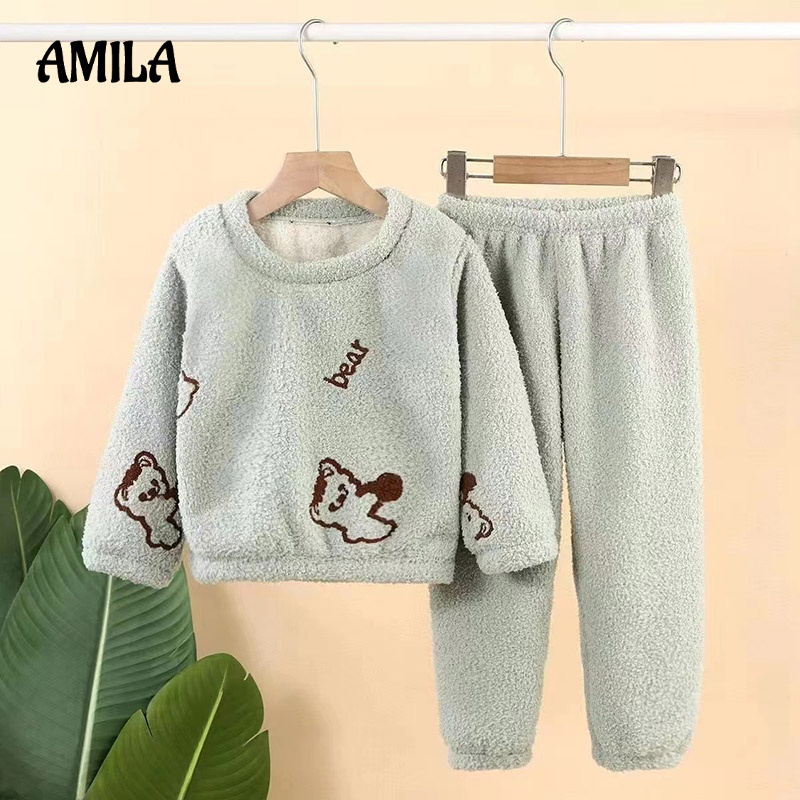 Bộ đồ ngủ AMILA in hình hoạt hình dễ thương dành cho bé