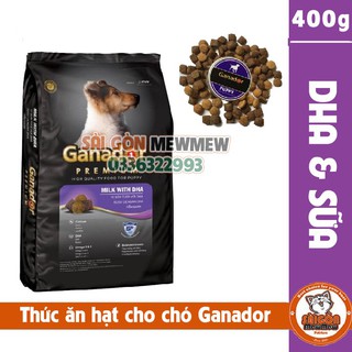1 GÓI THỨC ĂN CHO CÚN CON GANADOR VỊ SỮA & DHA 400GR