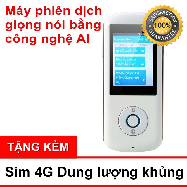 (Cực Hot) Remax – Máy Phiên Dịch Trực Tiếp 48 Ngôn Ngữ Có Tiếng Việt, Trí Tuệ Nhân Tạo AI
