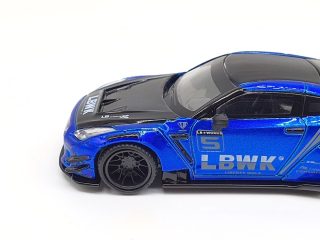 Xe Mô Hình LB Nissan GT-R (R35) Type2, Rear Wing ver3 1:64 MiniGT ( Xanh )