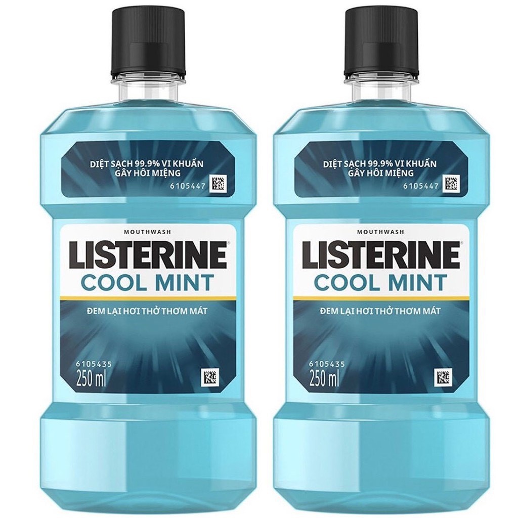 Nước súc miệng Listerine Cool Mint diệt khuẩn giữ hơi thở thơm mát 250ml