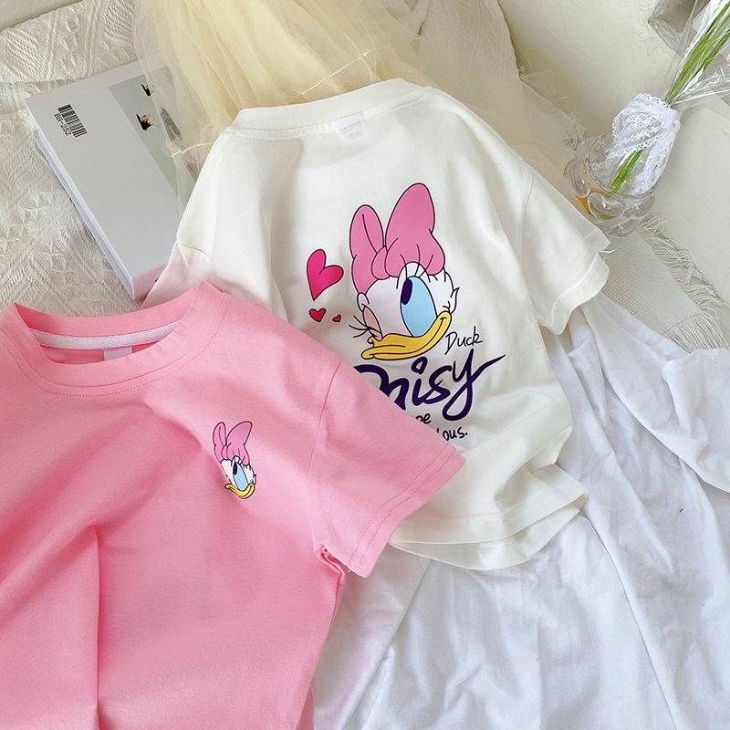 Áo Thun Cotton Nguyên Chất Tay Ngắn Phong Cách Mới Dành Cho Bé Gái 2022