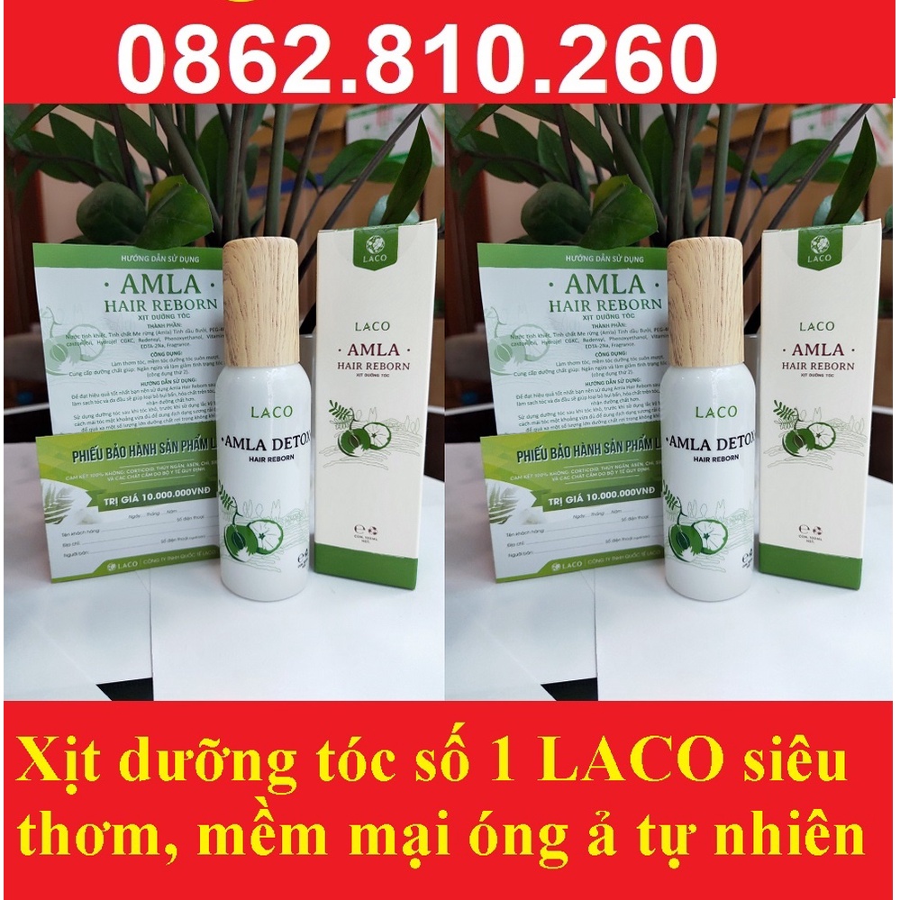 Bộ dầu Gội đầu + Xả Laco Organic Amla detox kèm xịt dưỡng tóc serum ngăn rụng tóc và kích thích mọc tóc siêu HOT