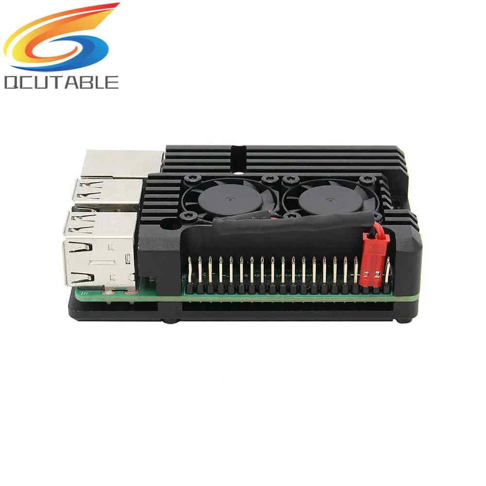 Vỏ Nhôm Làm Mát Hai Quạt Cho Raspberry Pi 3 Model B +