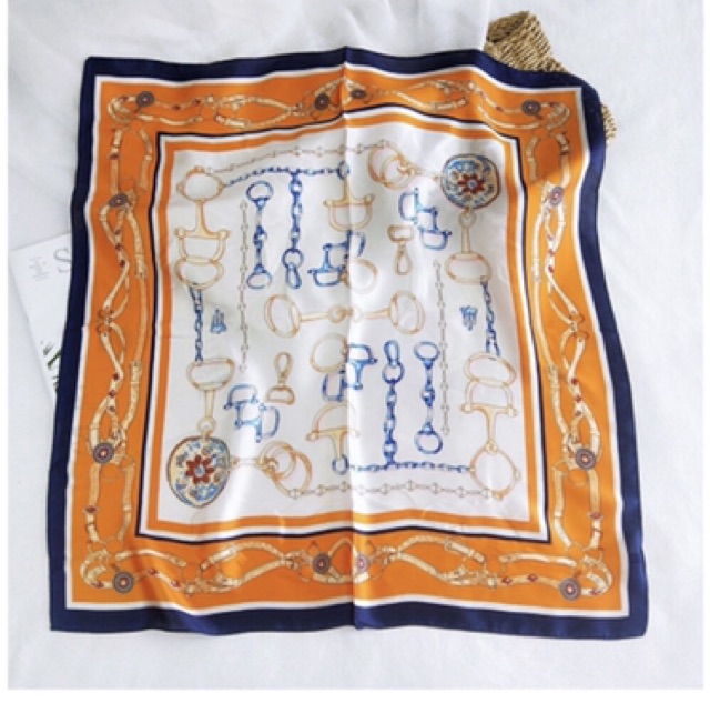 Khăn lụa vuông 70x70 turban quàng cổ,áo khăn yếm bandana thời trang đội đầu - Maben