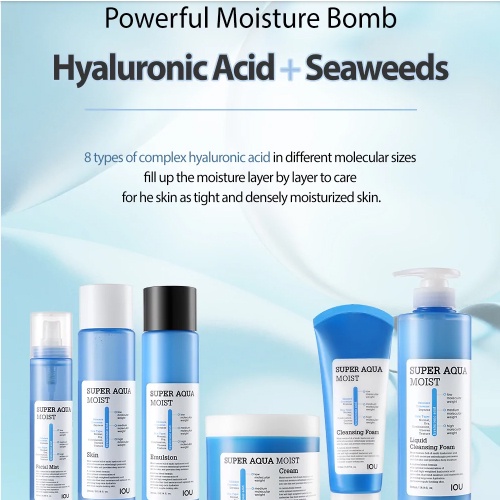Sữa Rửa Mặt Làm Sạch và Dưỡng Ẩm Sâu Từ Khoáng Chất Thiên Nhiên Welcos IOU Super AQ Mosit Cleansing 500gr