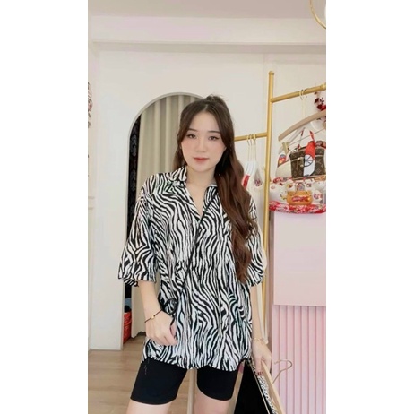SET SƠ MI Ngựa vằn + QUẦN LEGGING LỬNG💫