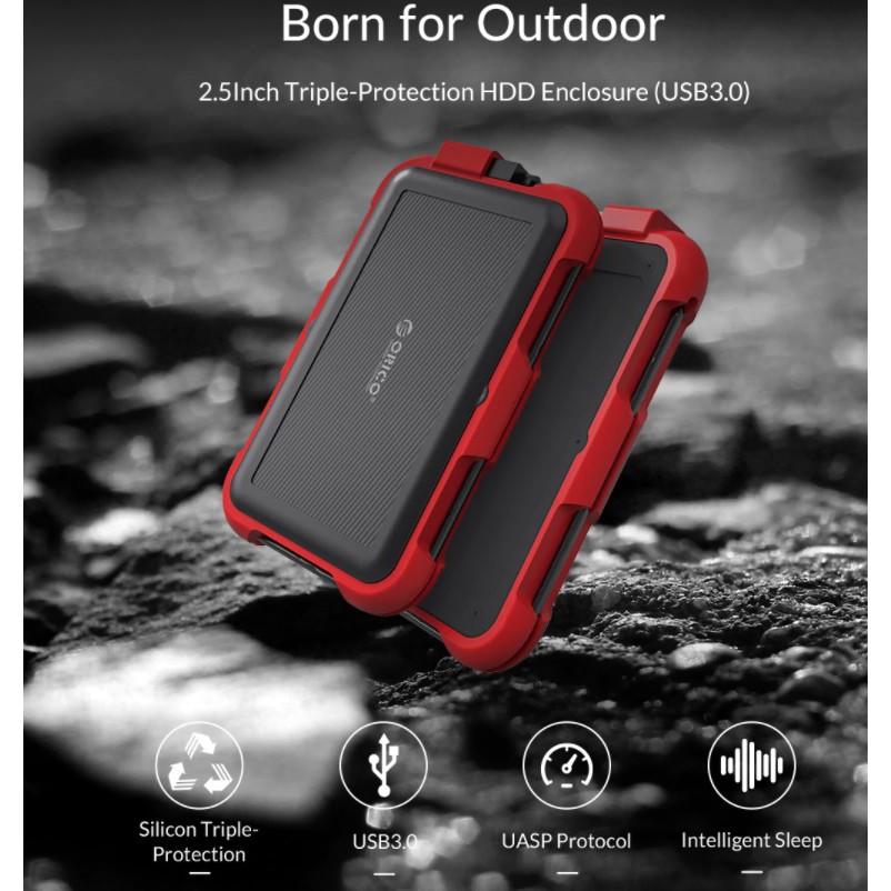 Hộp Đựng Ổ Cứng Ssd Hdd 2.5inch Chống Sốc Chống Nước Ip64 Upto 4tb | BigBuy360 - bigbuy360.vn