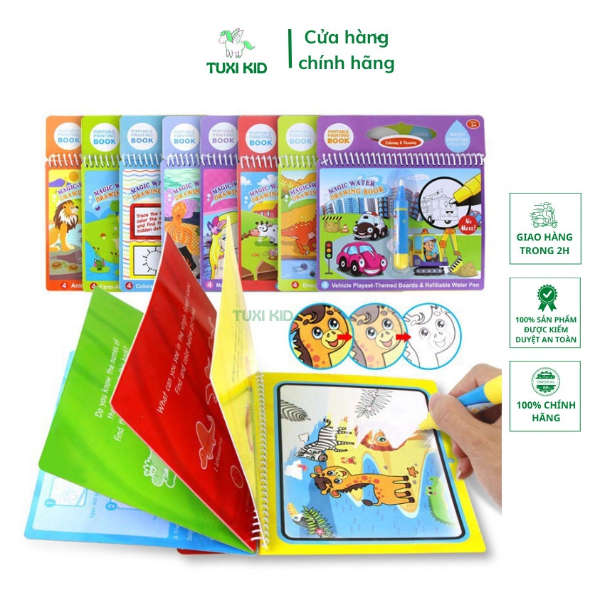 Tranh tô màu nước ma thuật, Đồ chơi tô màu nước thần kỳ Magic - Giáo dục toàn diện Montessori
