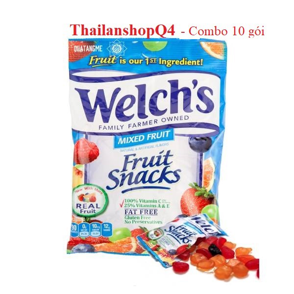 COMBO 10 GÓI KẸO DẺO WELCHS MỸ DATE 2021