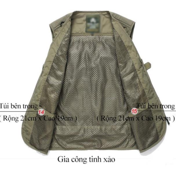 Áo gile nhiều túi cho nhà báo, nhiếp ảnh ,dân câu cá , phượt thủ - NTC