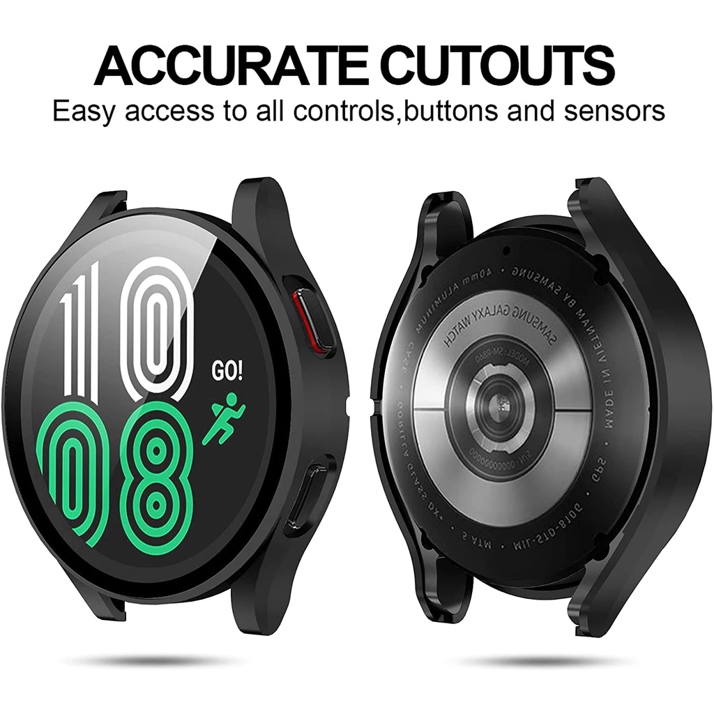 Ốp Bảo Vệ Mặt Đồng Hồ Thông Minh Samsung Galaxy Watch 5 44mm 40mm + Kính Cường Lực 4