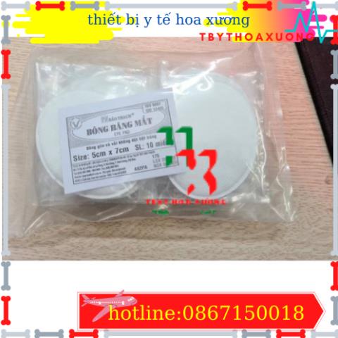 [Hàng Chính Hãng] Bông Băng Mắt Bảo Thạch 5X7CM Bảo Vệ Mắt Sau Phẩu Thuật Goi 10 Cái