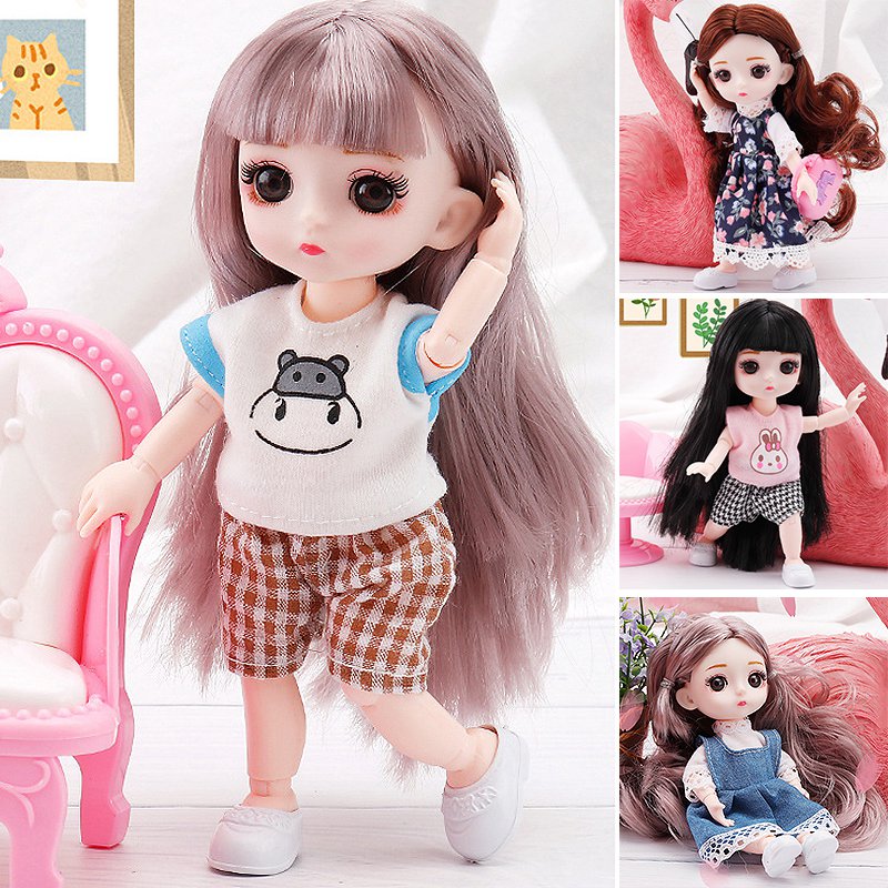 17cm Barbie Doll Lovely Doll Princess Dress Up Cute Clothes Shoes Toy Girl Gift