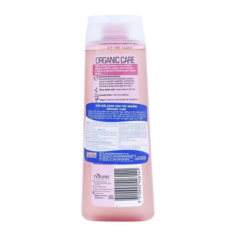 Dầu gội dành cho tóc nhuộm Organic Care Colour Shield Shampoo (400ml)