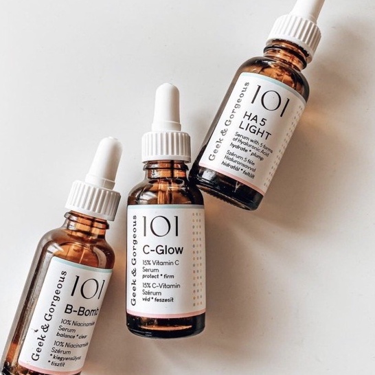 Bộ Sản phẩm sữa rửa mặt, serum, toner Geek & Gorgeous