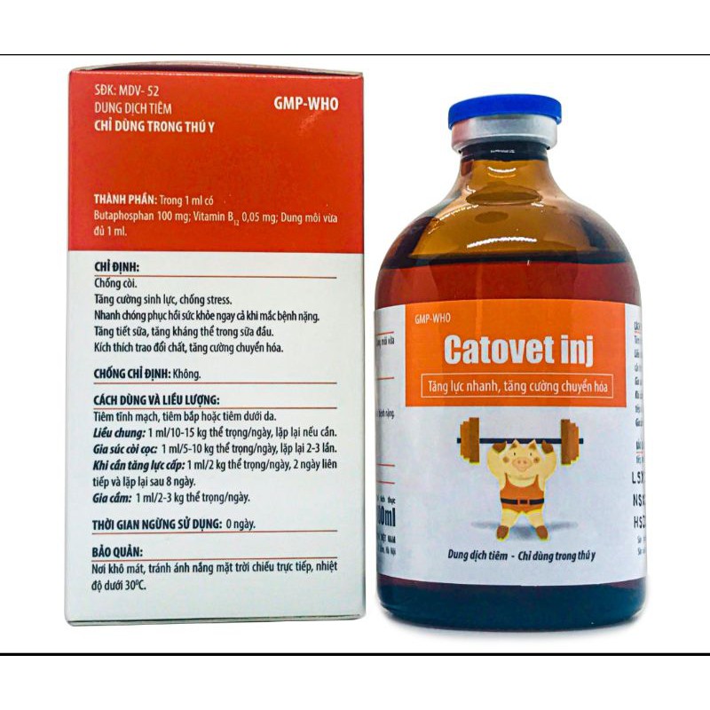 [Mã INCUBACK1416 hoàn 20K xu đơn 50K] Catovet Phục hồi cấp tốc gà đá, vật nuôi bị bệnh