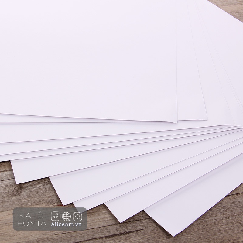10 Tờ GIẤY ROKI TRẮNG A3 A4 dày 200gsm vẽ chì, marker, màu bột, chì màu, gouache, bột màu, phấn