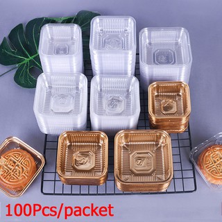 Set 100 hộp đựng bánh trung thu trong suốt