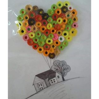 THIỆP QUILLING, thiệp handmade tình yêu, cặp đôi