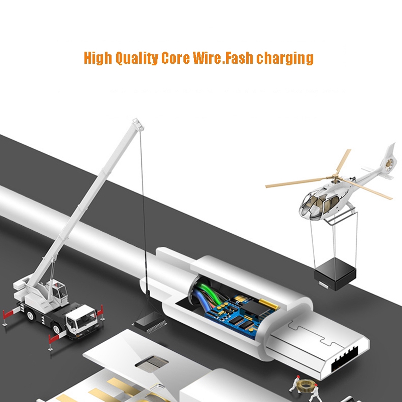 Dây cáp sạc nhanh cổng Type-C dùng cho điện thoại Xiaomi Redmi Note 7 Mi 8 6 / Samsung s9 s8 plus